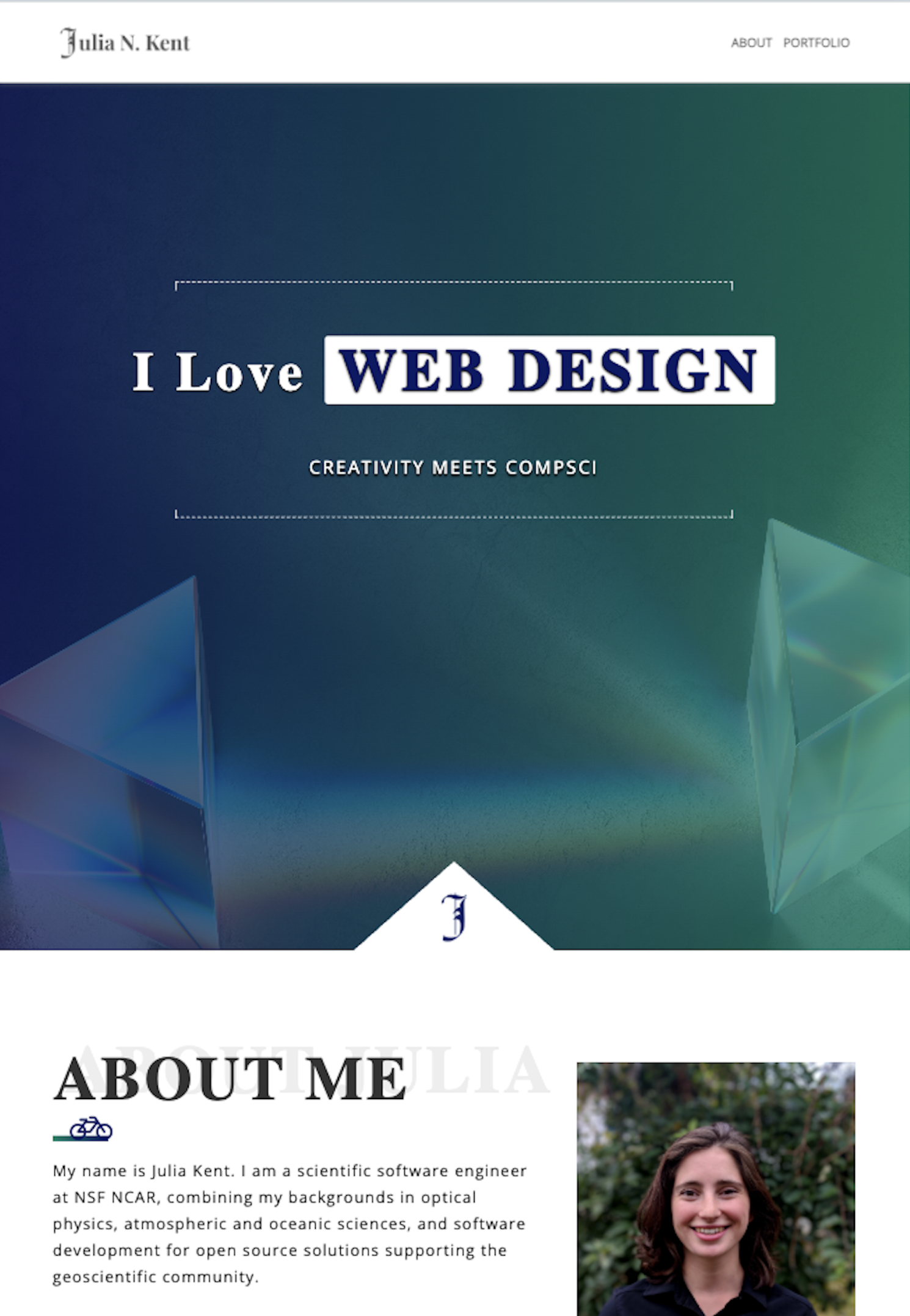 Current website iPad view