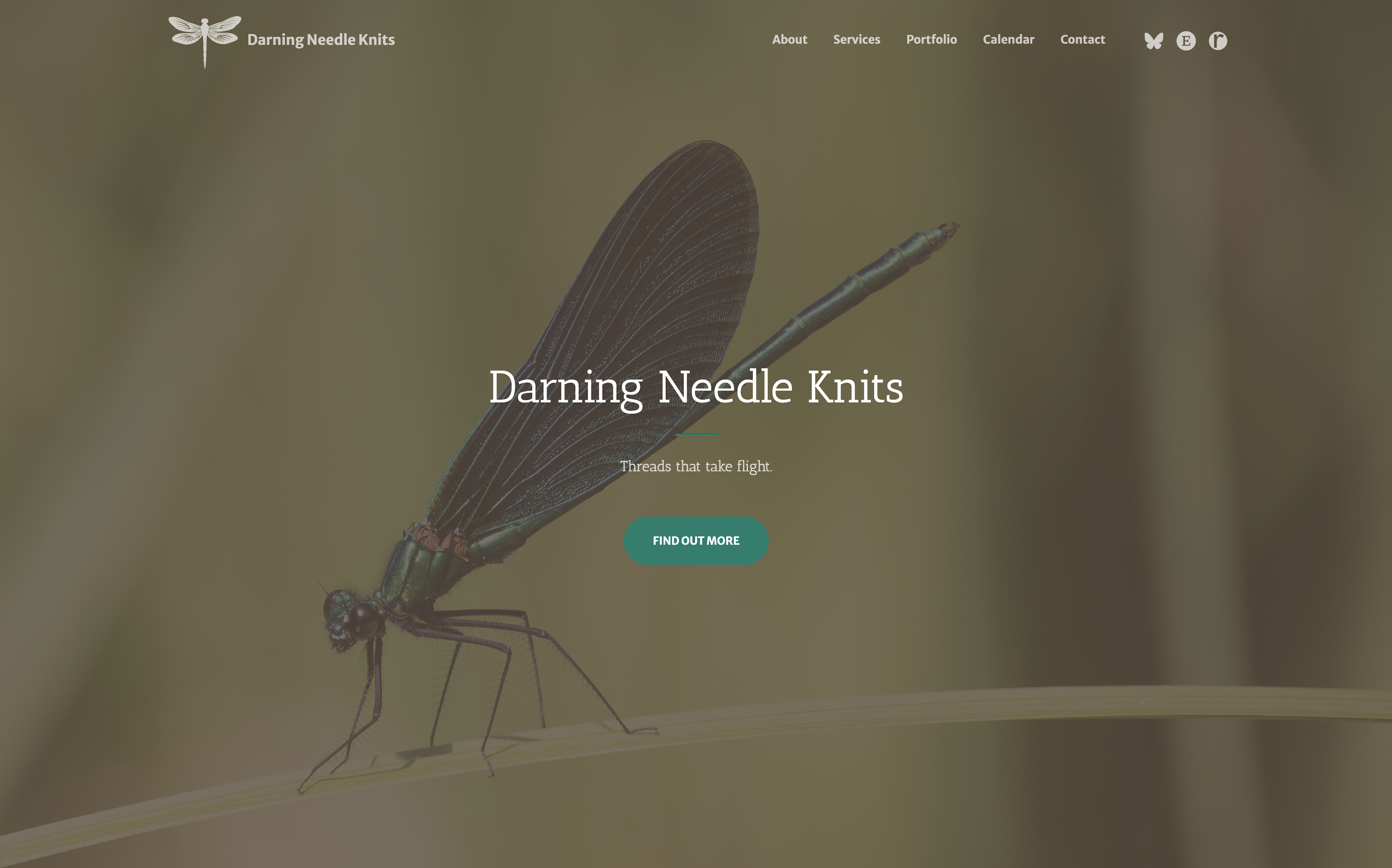 Darning Needle Knits website preview