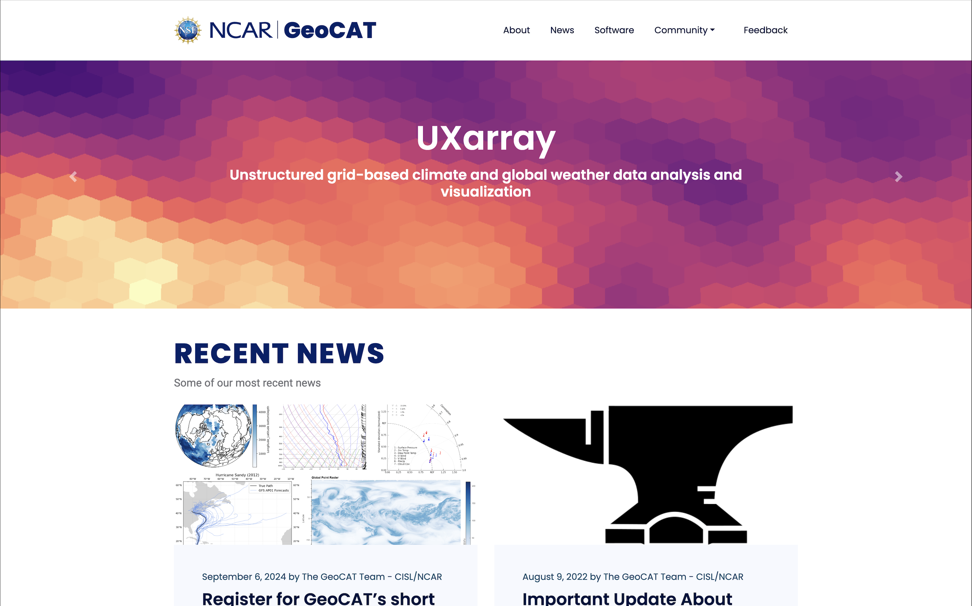 GeoCAT website preview
