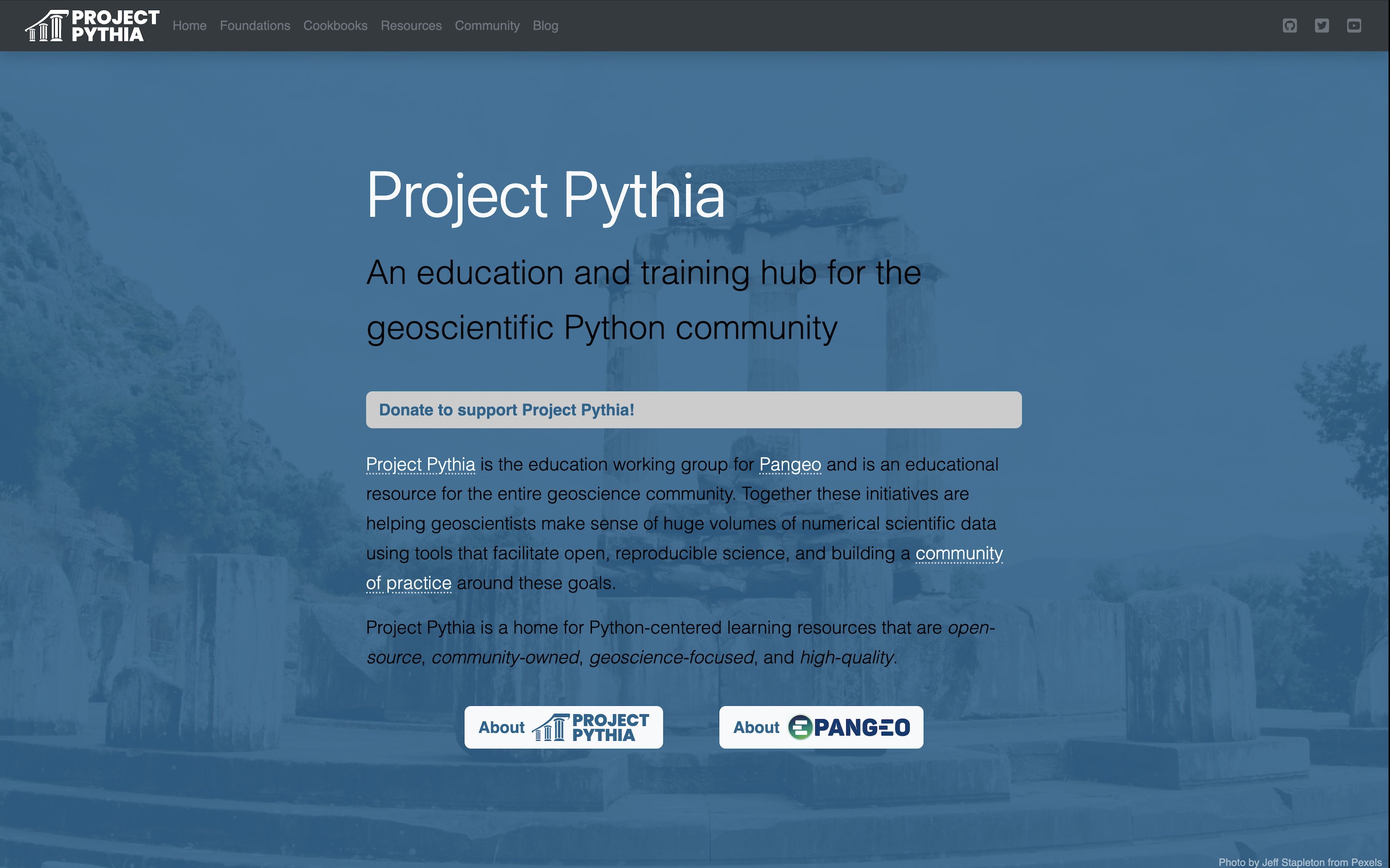 Project Pythia site preview